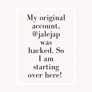 My original account @jalejap was hacked!